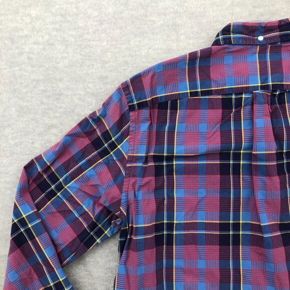 J. Crew Button Down Shirt Mens Large Tartan Plaid Long Sleeve Cotton - Picture 15 of 16